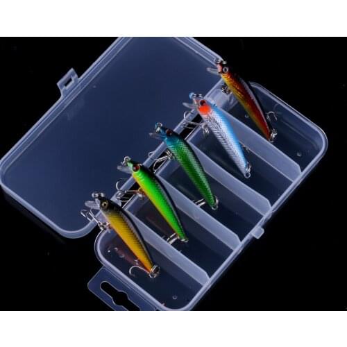 5Pcs/box Set Fishing Lures Hard Artificial Bait Wobblers Minnow Crank Fishing Bait Diving Swimbaits Pesca Fishing Tackles