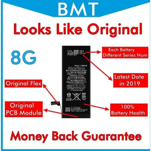 Bamyoyo 10pcs Looks Like Original Battery for iPhone 8G 8 Accu 1821mAh Replacement + AP LOGO + ILC Technology in 2019
