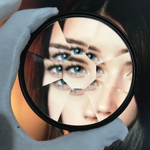 Camera Filter Accessories Repeat Multiple Colorful Image Glass Prism 77mm Kaleidoscope Special Effect Filter Foreground Blur