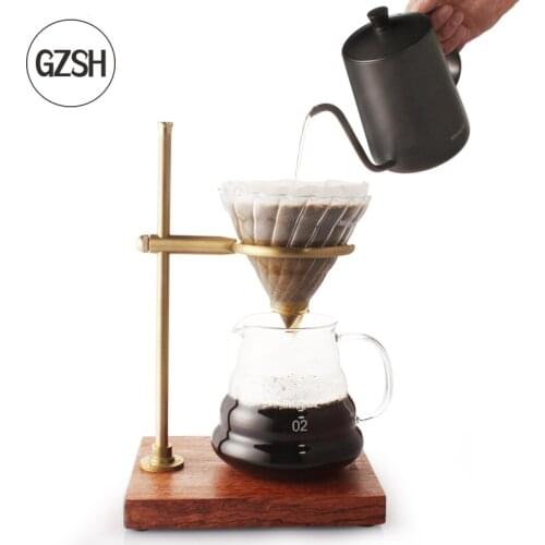 American Hand Pot Drip Filter Holder Coffee Hand Coffee Holder Home Retro Simple Rosewood Bottom Coffee Holder