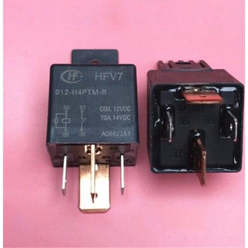 Car auto 12V relay HFV7 012-H4PTM-R HFV7 012 H4PTM R HFV7012H4PTMR HFV7-012-H4PTM-R 12VDC 70A 4PIN