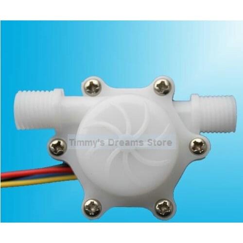 Free Shipping 10PCS/Lot Liquid Flow Sensor Threaded Connection Hall Effect Flow Sensor Valve Flowmeter Model 1PC-HS2T