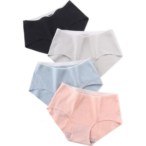 Seamless Cotton underwear Sexy female honeycomb antibacterial Panties Brief Breathable Mid Waist sexy lingerie ropa mujer 2021