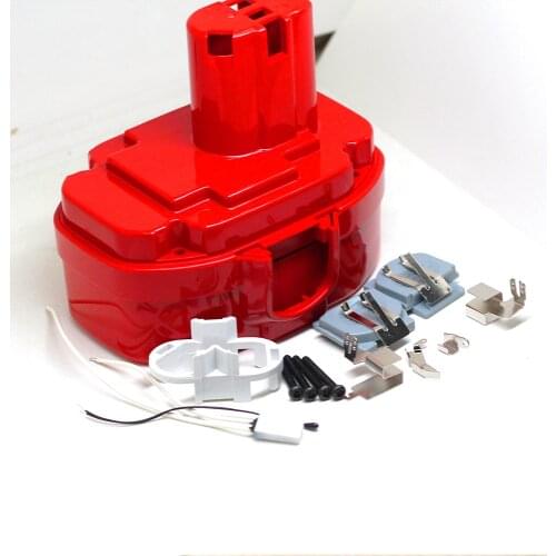 18V Ni-MH Ni-CD Rechargeable Batteries Pack Case for Makita 4334D 1822 1834 1835 192829-9 192826-5 192827-3 Red