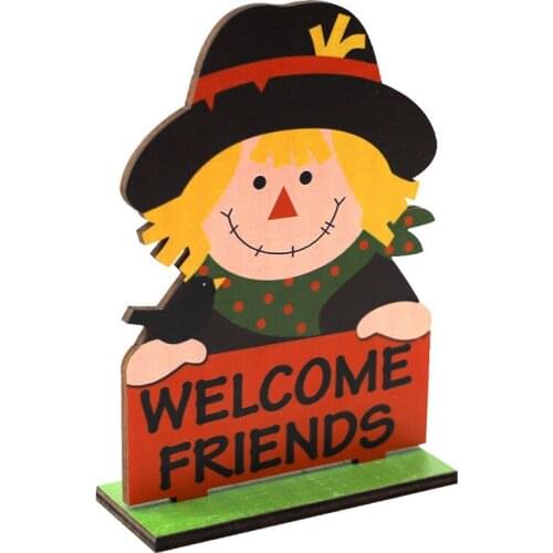 Wooden Ornaments New Harvest Festival Pumpkin Scarecrow Owl Angel Party Scene Decoration M56