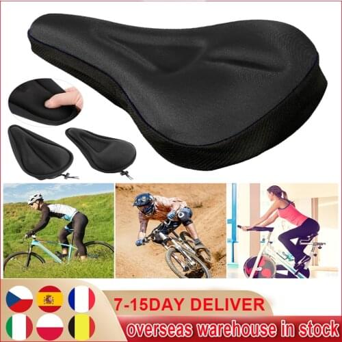 Mountain Bike 3D Saddle Breathable Cushion Cover Road Bike Thickened Soft Cycling Seat Mat Silicone Sponge Bicycle Saddle Seat
