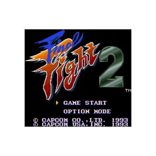 Final Fight 2 NTSC Version 16 Bit 46 Pin Big Gray Game Card For USA Game Players