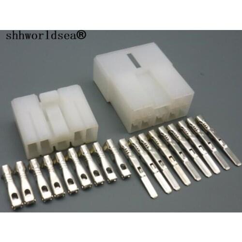Shhworldsea 5/10/30/50/100sets kit car plastic car audio 9 pin male female connector auto electrical wire plug