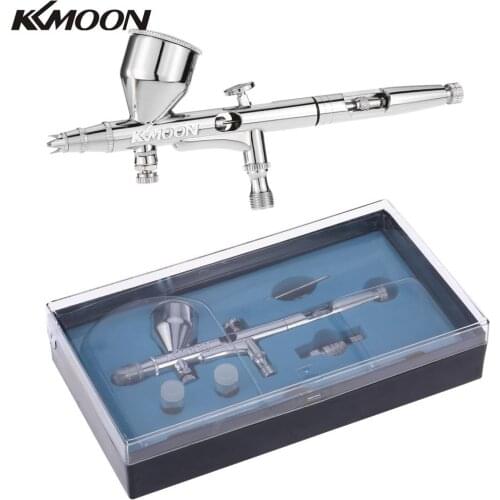 KKmoon Gravity Feed Dual-Action Airbrush Kit Set 0.2/0.3/0.5mm 9cc for Art Craft Paint Hobby Model Body Nail Air Brush