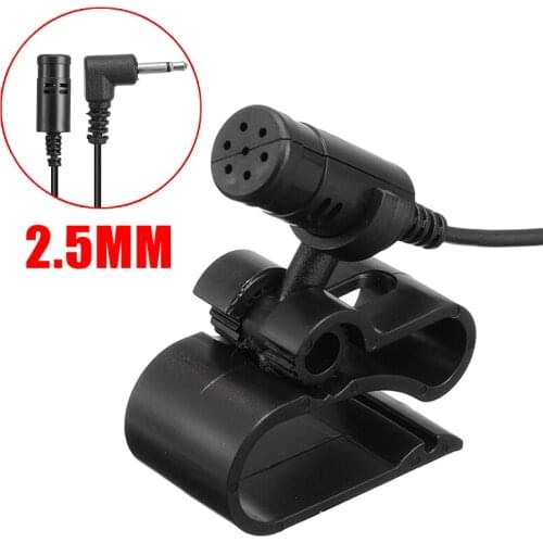 Newest 2.5mm Car Microphone Mic Black 50Hz-20KHz External Microphones For Pioneer Car Stereos Radio Receiver Mayitr