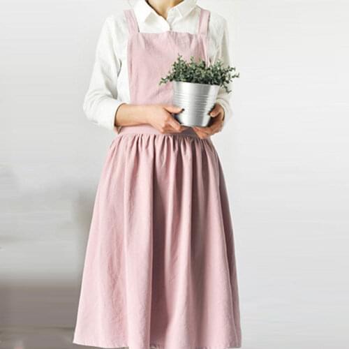 New style adjustable lace womens apron wear-resistant cotton kitchen florist waiter baking apron equipment accessories
