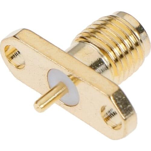 1PC SMA Female 2 Hole Panel Flange Jack With Solder Post Terminal RF Connector