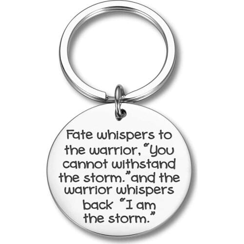 Graduation Gift Keychain Inspirational Keyring for Newly Graduates Women Men Her Feminist Fighter Survivor Gift Jewerly Pendant
