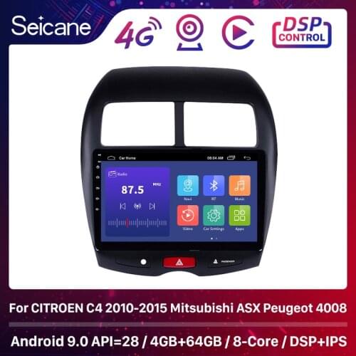 Seicane 2din Android 10.0 Wifi Head Unit Radio Audio GPS Multimedia Player For CITROEN C4 2010-2015 Mitsubishi ASX Peugeot 4008