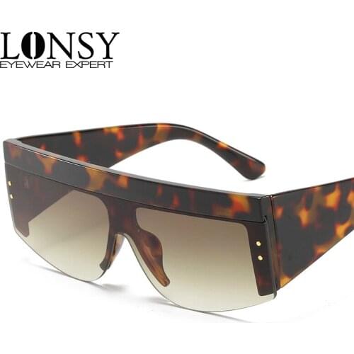 LONSY New Fashion Square Oversized Sunglasses Women/Men Luxury Brand Vintage Sunglasses Ladies Male UV400 Eyewear Oculos De Sol