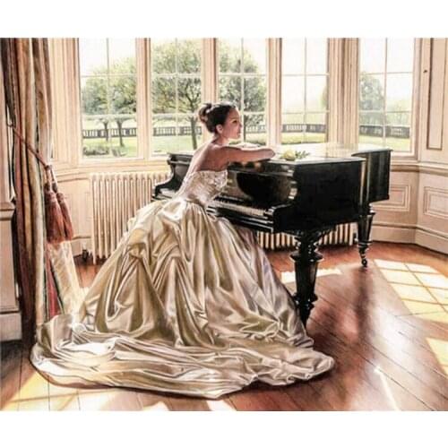 Rhinestones embroidery,diy diamond painting,diamond painting piano