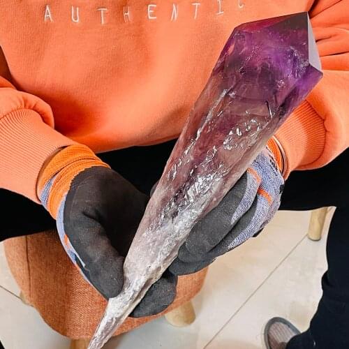 Super Big Size! Natural Amethyst Quartz Cluster Crystal Specimen Scepter Super Power Spirit Healing Gemstone Energy