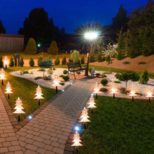 Led Solar Pathway Lights Waterproof Outdoor Solar Lawn Lights for Garden/Landscape Christmas Lamp Christmas Decorations 2021