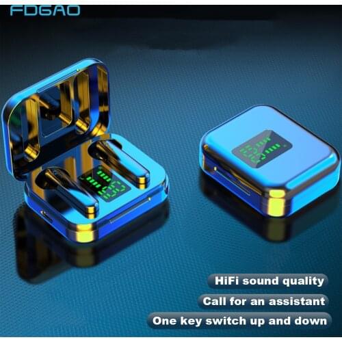 Bluetooth TWS 5.1 Earphone Touch Control Wireless Headphons HiFi Waterproof Sport Earbuds Headset with LED Display Charging Box