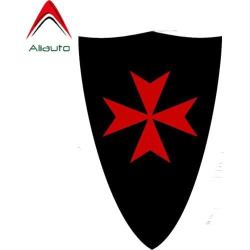 Aliauto Personality Decal Cross Templar Waterproof Reflective Car Sticker Vinyl for Window Helmet Motorcycles Bike,13cm*8cm