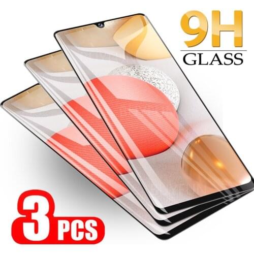 For Samsung Galaxy A42 5G 3PCS Safety Glass Screen Protector On For samsung a42 Transparent screen Protective Tempered Glass 9H