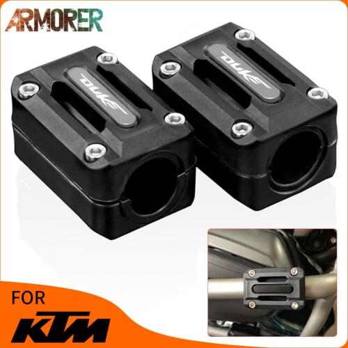 Universal Motorcycle 25mm Engine Guard Bumper Block Protector Crash Bar For KTM DUKE 125 200 250 390 690 1290 Super DUKE/R/GT