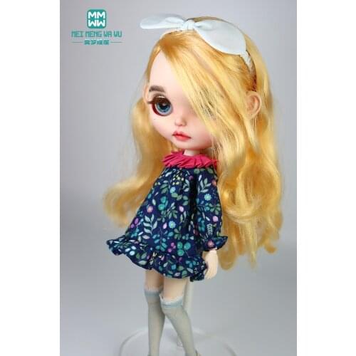 1pcs Blyth Azone OB23 OB24 Doll Clothes accessories Fashion print dress Toys for Girls
