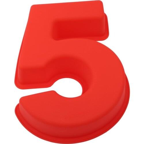 10 Inch 0-9 Numbers Shape Digtial Shape 3D DIY Fondant Cake Mold Chocolate Silicone Cake Molds Cake Decorative Molds Baking Tool