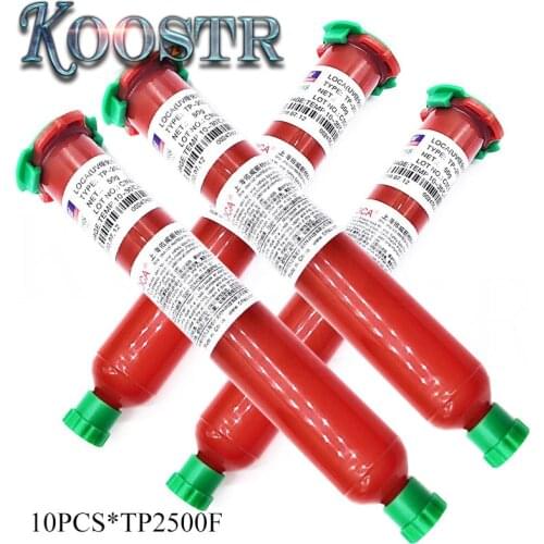 10pcs TP-2500F Genuine UV glue LOCA Liquid optical clear adhesive UV GLUE 50g Super Glue for Mobile outer glass len LCD repair