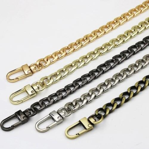 100/110/120cm Aluminum Metal Chain DIY Replacement Shoulder Bag Strap Chain Gold bag Handles Handbag Purse Bag Accessories
