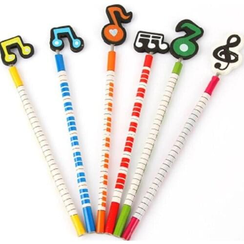 12pcs/lot creative Music symbol modeling colorful pencils Students gift stationery