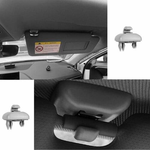 2Pcs For Audi A1 A3 A4 A5 Q3 Q5 S3 S4 S5 TT Allroad 8U0857562A Grey Interior Gray Sun Visor Clip Holder Hook Bracket Hanger