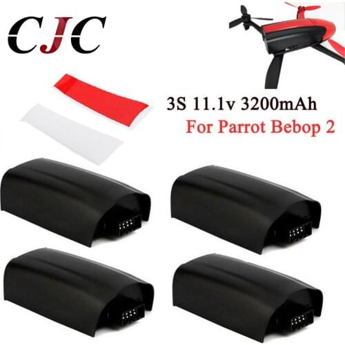 4PCS High Capacity Replacement Battery For Parrot Bebop 2 Drone 3200mAh 11.1V Lipo Upgrade Battery For RC Quadcopter Parts