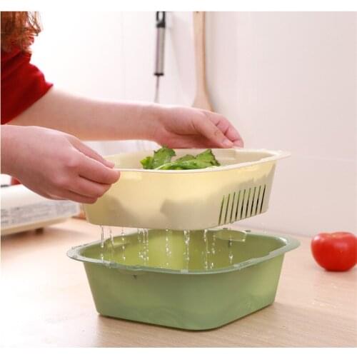 50pcs Fruit Bowl Wash Fruit Basket Household Plastic Draining Basket Tray Kitchen Washing Fruit Vegetables Basin