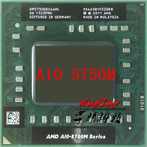 AMD A10-Series A10-5750M A10 5750M 2.5 GHz Quad-Core Quad-Thread CPU Processor AM5750DEC44HL Socket FS1