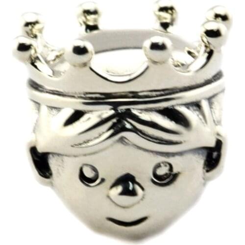 Fits Pandora Bracelet Genuine 925 Sterling Silver Precious Prince Charm Beads for Jewelry Making Original kralen Wholesale