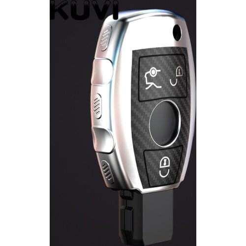 New TPU+Carbon fiber grain car key cover keychain case for Mercedes benz CLS CLA GL R SLK AMG A B C S class Remote holder