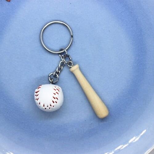 Hot Funny Mini Baseball Keychain Fashion Keyring Mobile Phone Case Bag Jewelry Sports Activity Gift Sticks Fans Souvenirs