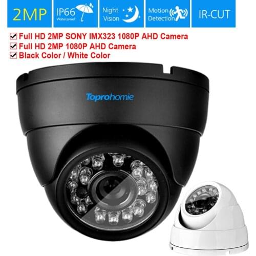 TOPROHOIME CCTV AHD Camera 1080p SONY IMX323 Full 2mp In/outdoor IP66 Security Surveillance Camera for CCTV AHD Camera