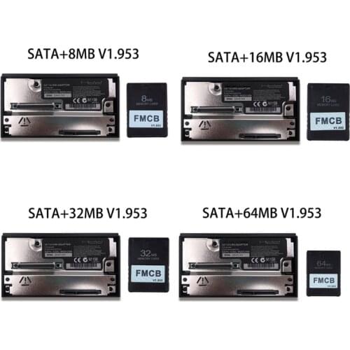 HOT-Suitable for PS2 Game Console Sata Network Adapter V1.953 FMCB Memory Card