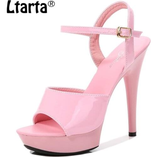 LTARTA New Solid Ultra-high Thin Heel, Light Mouth Round Head, All Kinds of Net Red Sexy High Heels, Thin Heels LFD