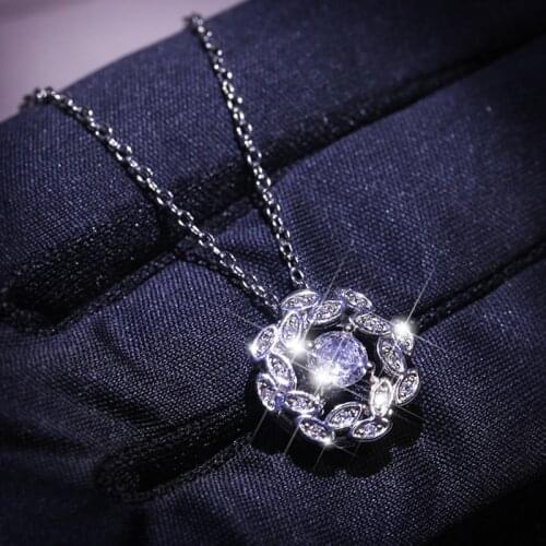 Huitan Fashion Contracted Women Necklace Delicate Silver Color Pendant for Party Daily Wear Versatile Necklace Gift Girl Jewelry