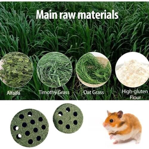Natural Timothy Grass Pet Molar Chew Toy Promote Digestion for Hamsters Guinea Pigs Chinchilla Rabbit Small Pet Supplies