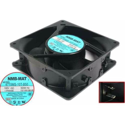 NMB-MAT 4715MS-10T-B50 B00 AC 100V 15W 120x120x38mm Server Cooling Fan