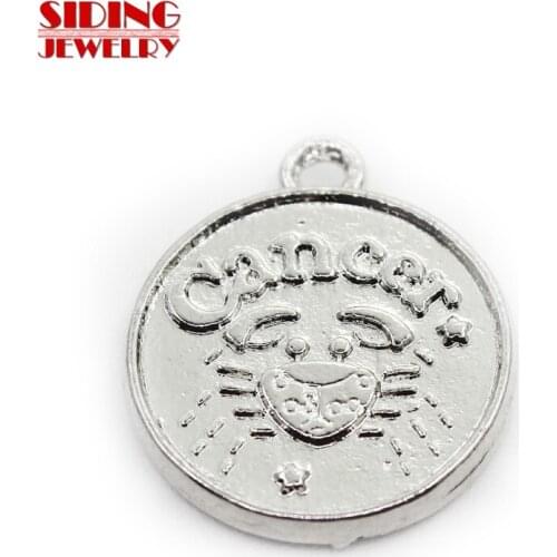 New Arrival 20pcs/lot Signs Of The Zodiac Cancer Dangle Charms Hanging Charm DIY Bangles/Bracelets Necklace Pendant Jewelery
