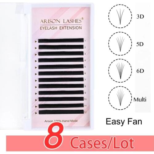 New arrival easy fans 1s rapid blooming eyelash extension easy to fan private label unique lashes eyelash extensions