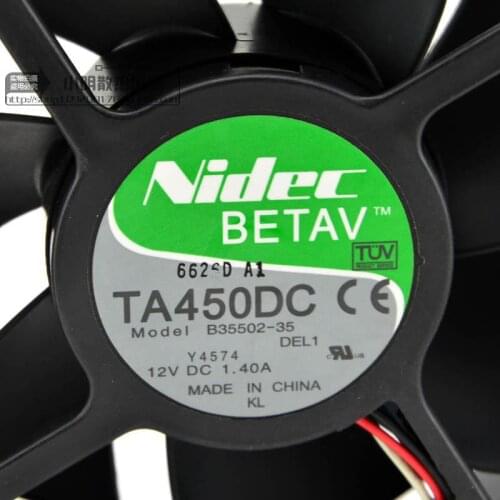 Wholesale Original Nidec TA450DC B35502-35 12038 12cm 12V 1.4A For D8794 PWM controller fan 4wire