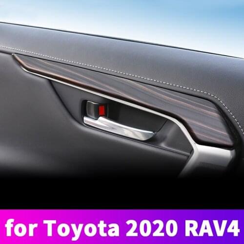 Door trim strips modified interior door panel carbon fiber trim strips modification accessories For Toyota Rav4 2019 2020