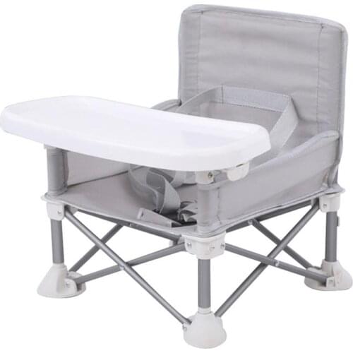 Portable Booster Seat Kids Dining Chair Folding Design with Travel Bag Safety Straps Multifunctional Dismountable Toddler Chair