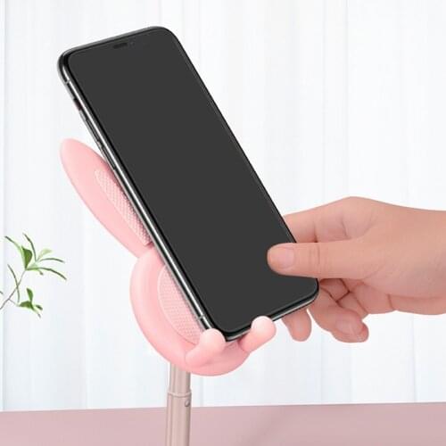 Adjustable Lifting and Lowering Desktop Stand Cute Rabbit Ear Multipurpose Table Support Mobile Phone Holder Storage